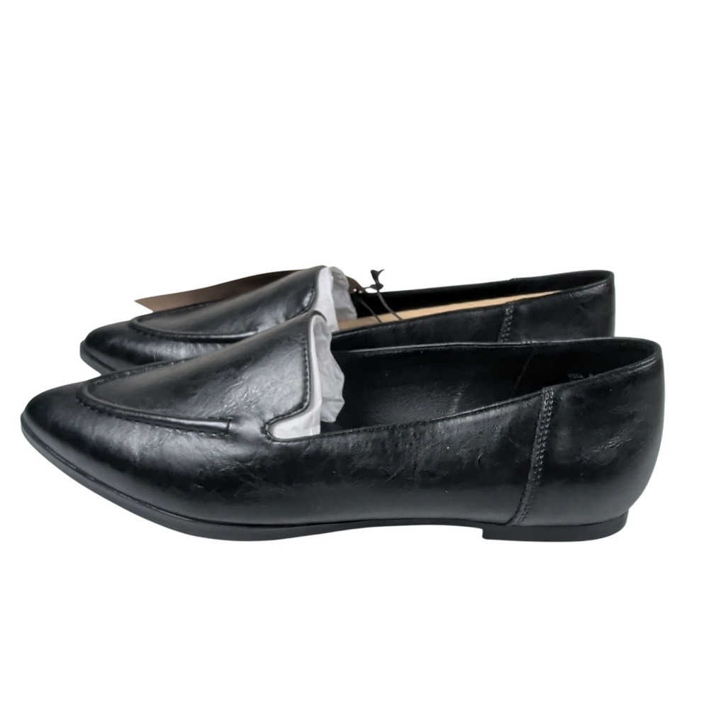 Frye and Co Womens 8.5 Eira Loafer Black Pointed Toe Flat Minimalist Chic